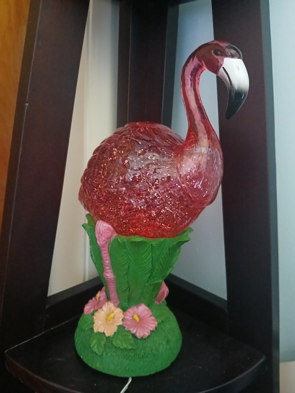 Decorative Pink Flamingo Garden Statue Lamp - Brand Unknown